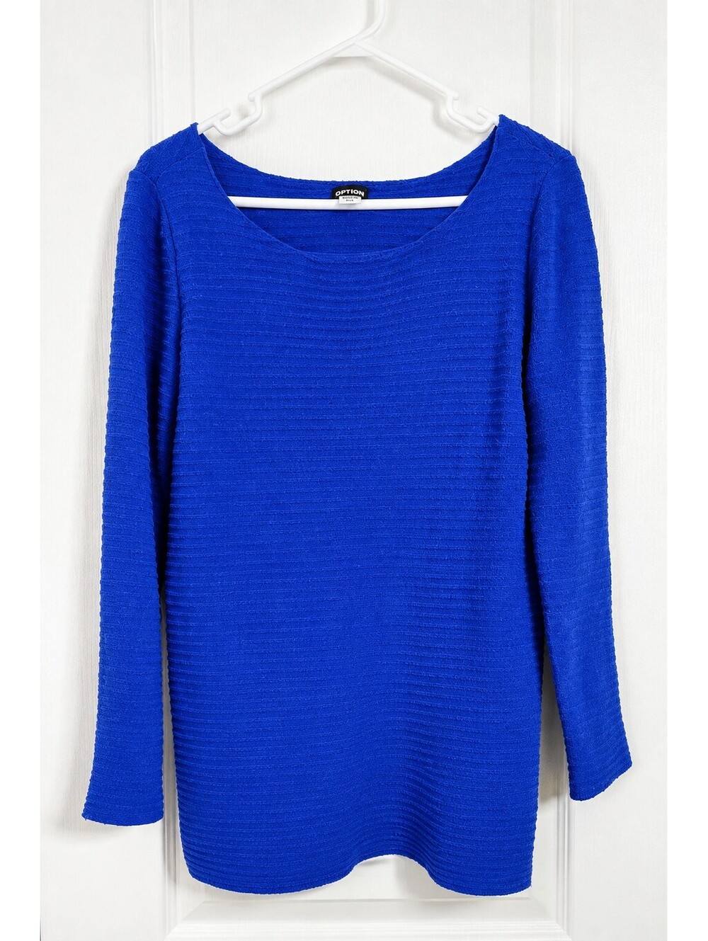 Basic Editions Size Small Royal Blue Textured Long Sleeve Sweater Dress / Tunic